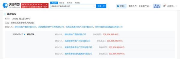 股票配资论 碧桂园地产集团等被执行3.3亿
