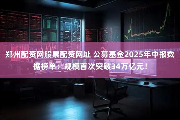郑州配资网股票配资网址 公募基金2025年中报数据榜单：规模首次突破34万亿元！